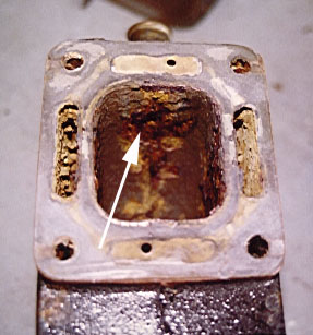 Corrosion hole in Mercruiser 4.2 V6 riser